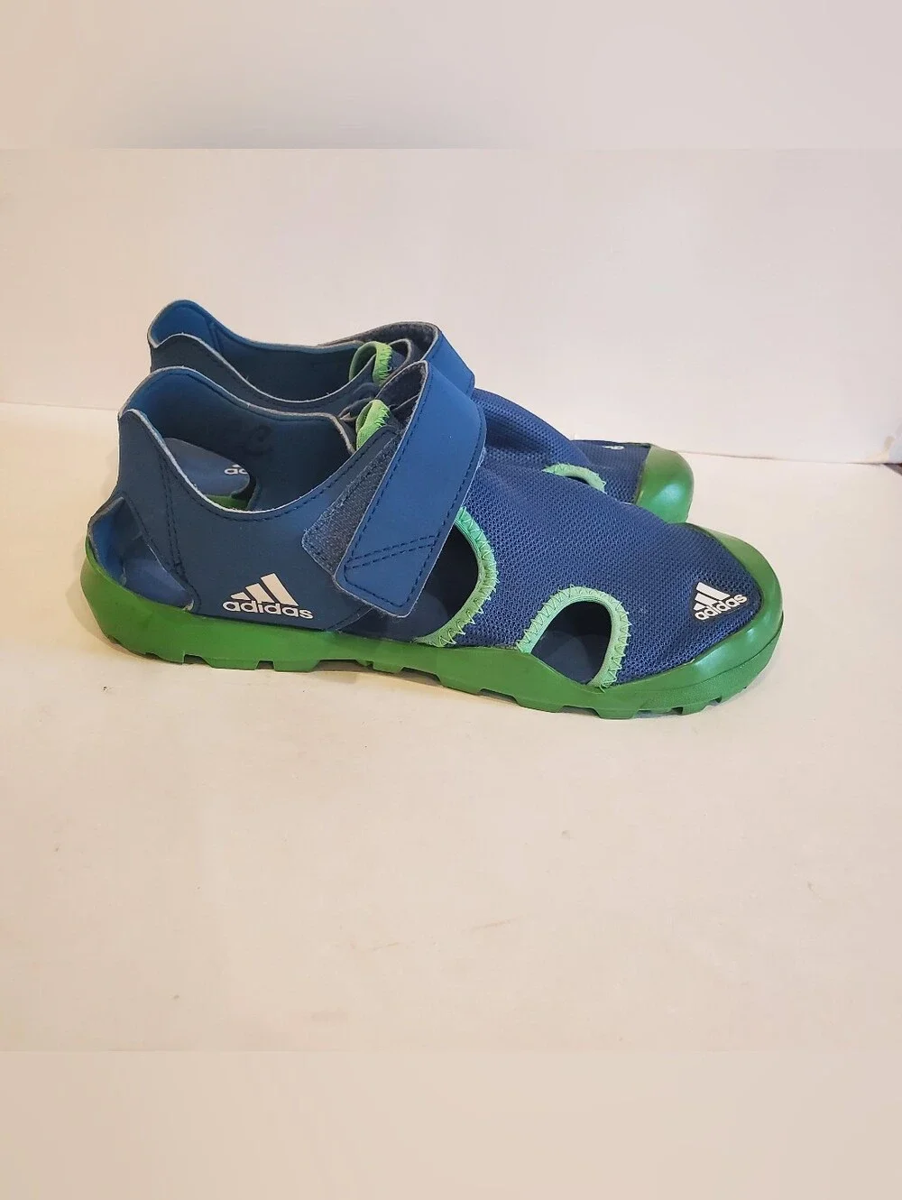 Adidas Outdoor Kids' Captain Toey K Water Shoe Blue Green Big Boys Size 3
